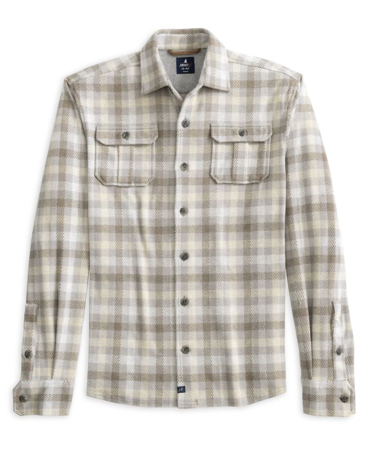 Johnnie-O Men's Marcelo Stretch Knit Flannel Lodge Shirt Apparel Johnnie-O