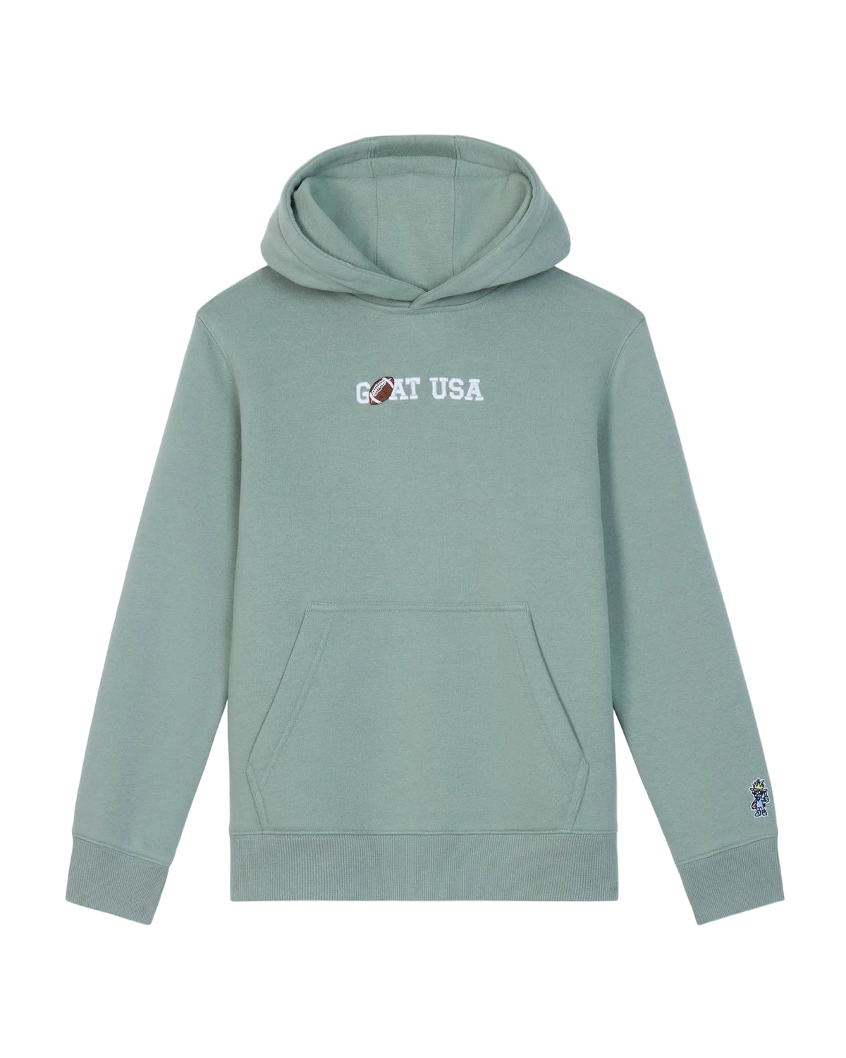 Goat USA Youth Football Billboard Hooded Sweatshirt Apparel Goat USA Steeped Sage Youth XSmall