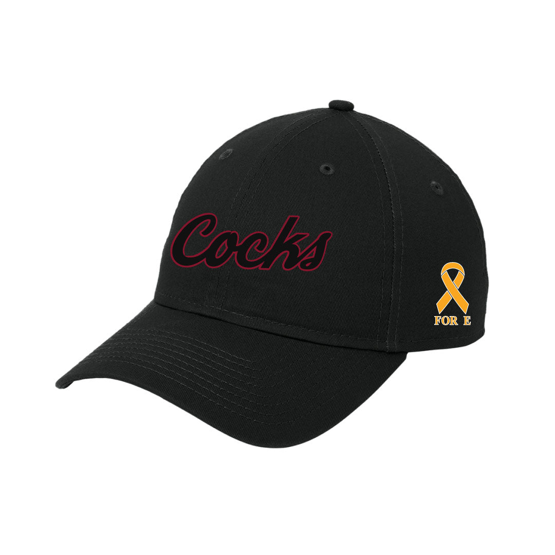 USC Rugby New Era® Adjustable Unstructured Cap Logowear University of So. Carolina Rugby Black w Red Outline Black Hat