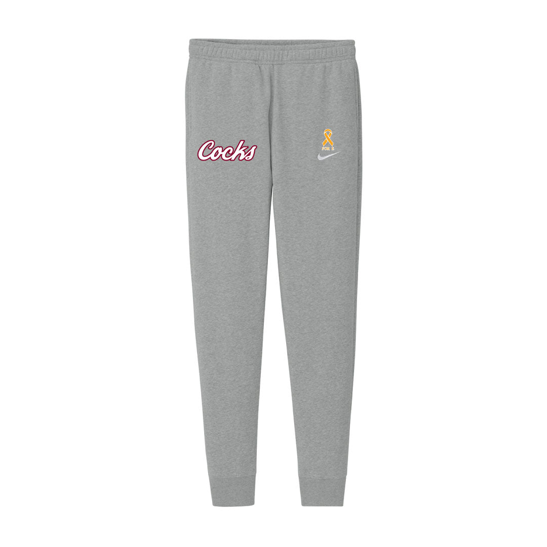 USC Rugby Nike Club Fleece Jogger Logowear University of So. Carolina Rugby White W Red Outline Mens S