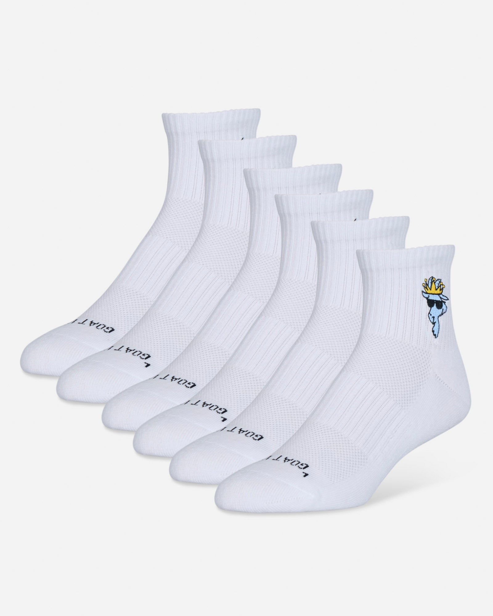 Goat USA OG Socks 6 Pack Quarter Apparel Goat USA White Youth