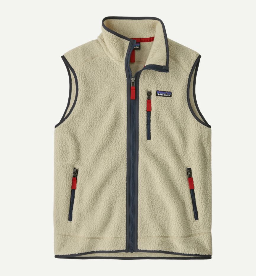 Patagonia Men's Retro Pile Vest Apparel Patagonia Pelican w/Smolder Blue Small