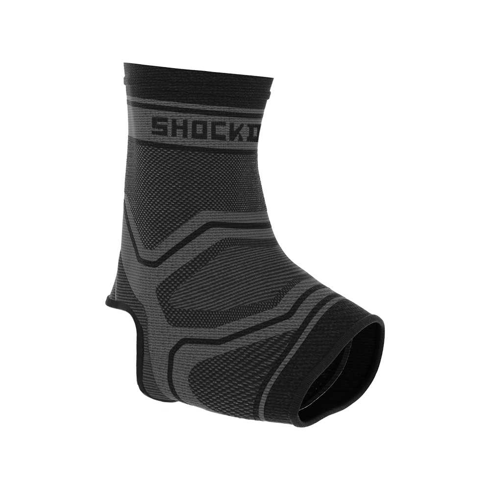 Shock Doctor Compression Knit Ankle Sleeve Accessories United Sports Brands Grey/Black XSmall