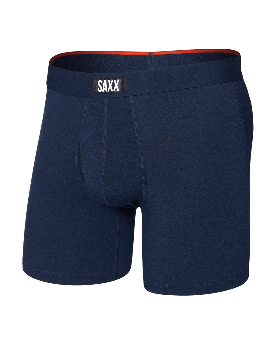 Saxx Men's Vibe Xtra Soft Comfort Boxer Brief 6" Apparel SAXX Dark Navy Heather Small