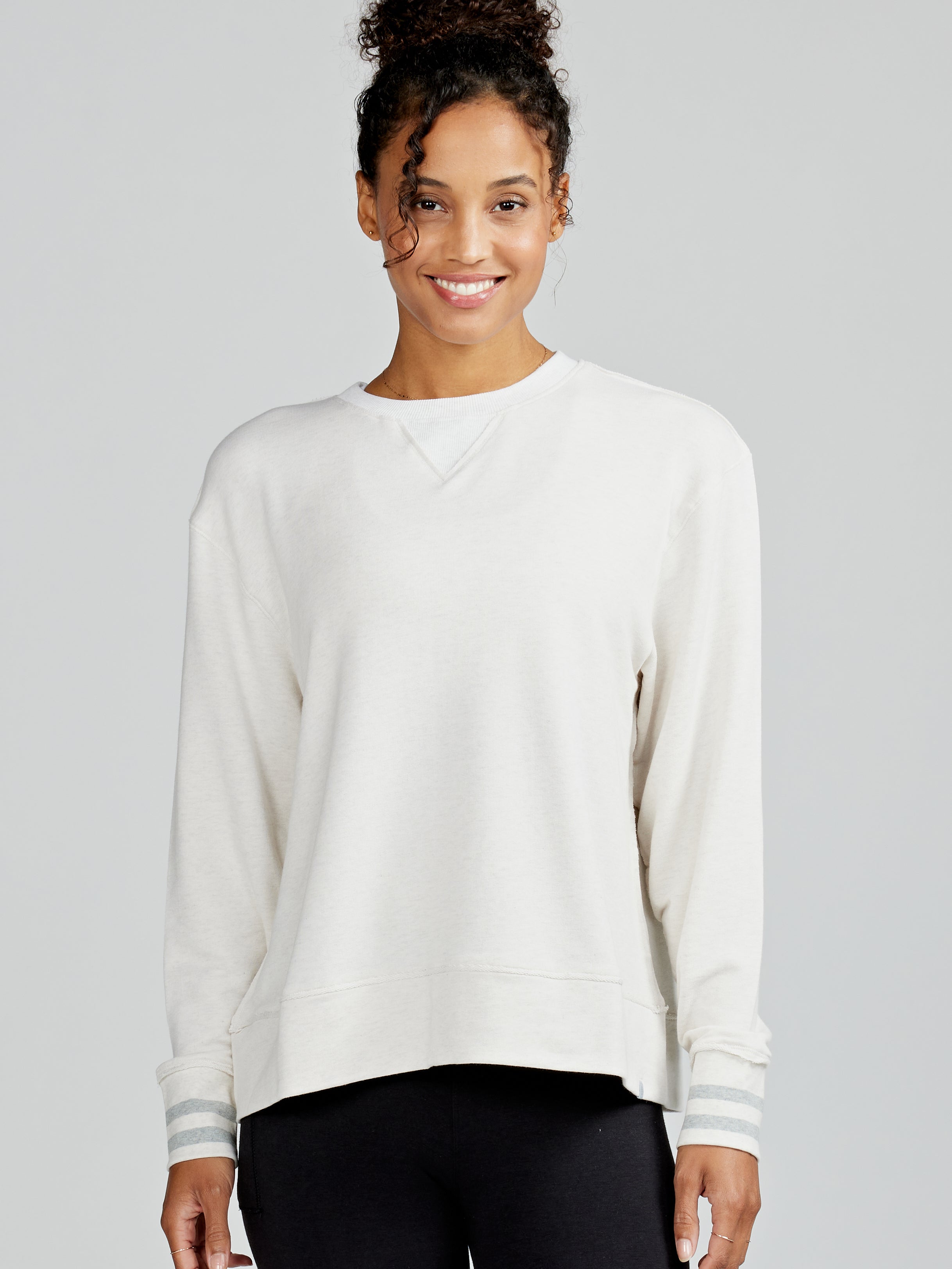 Tasc Womens Clubhouse Sweatshirt Apparel Tasc Coconut Heather XSmall