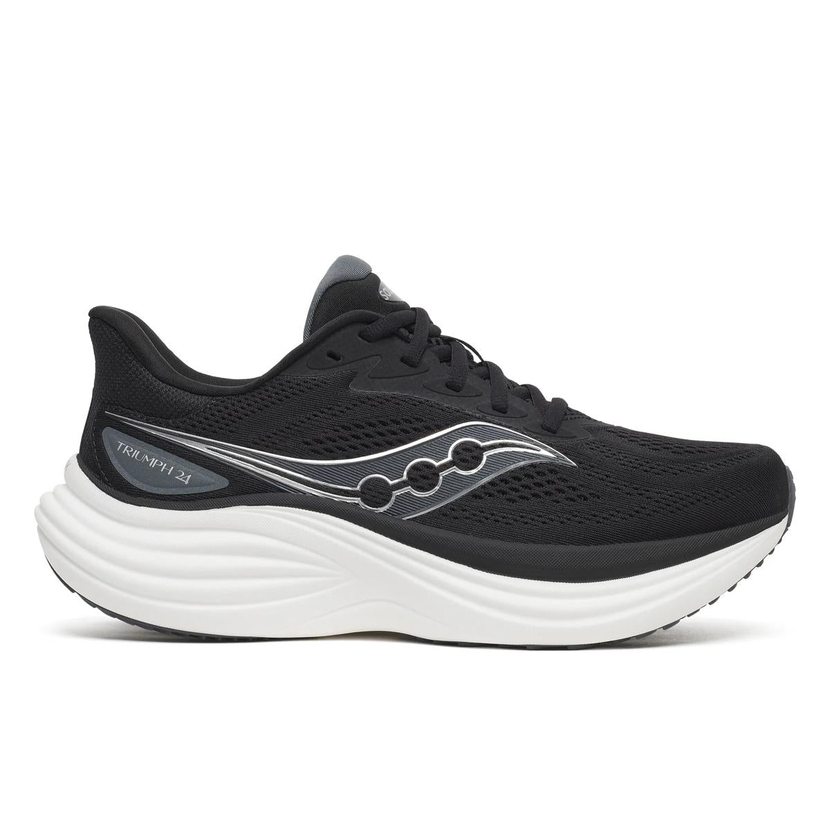 Saucony Men's Triumph 24 Footwear Saucony Black/Silver-1009 7.5 Medium