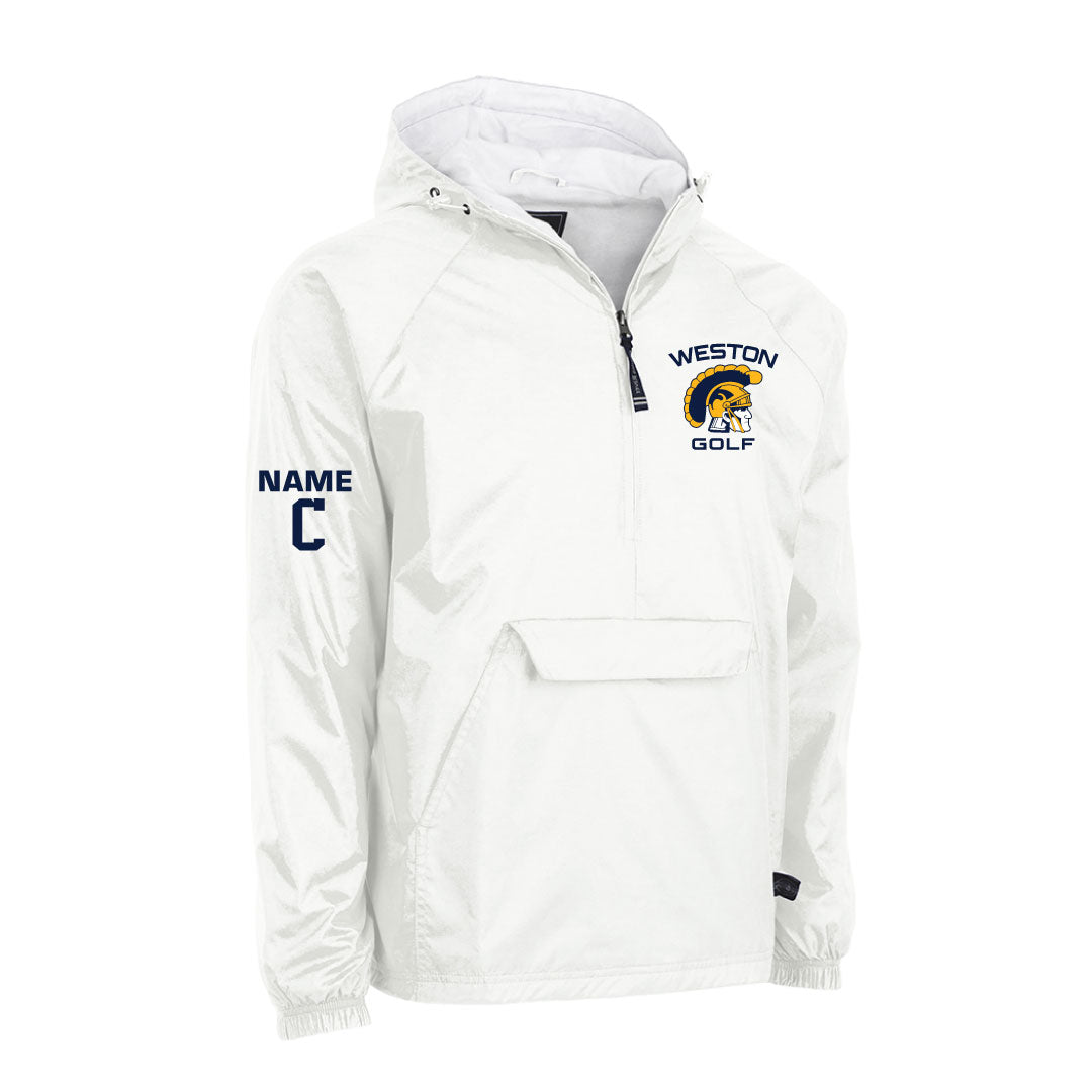 Weston Golf 1/4 Zip Hooded Wind Breaker Logowear Weston Boys Golf Mens S