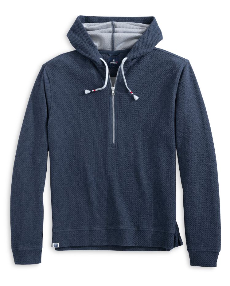Johnnie-O Men's Zoeller Half Zip Hoodie Apparel Johnnie-O Indigo Small