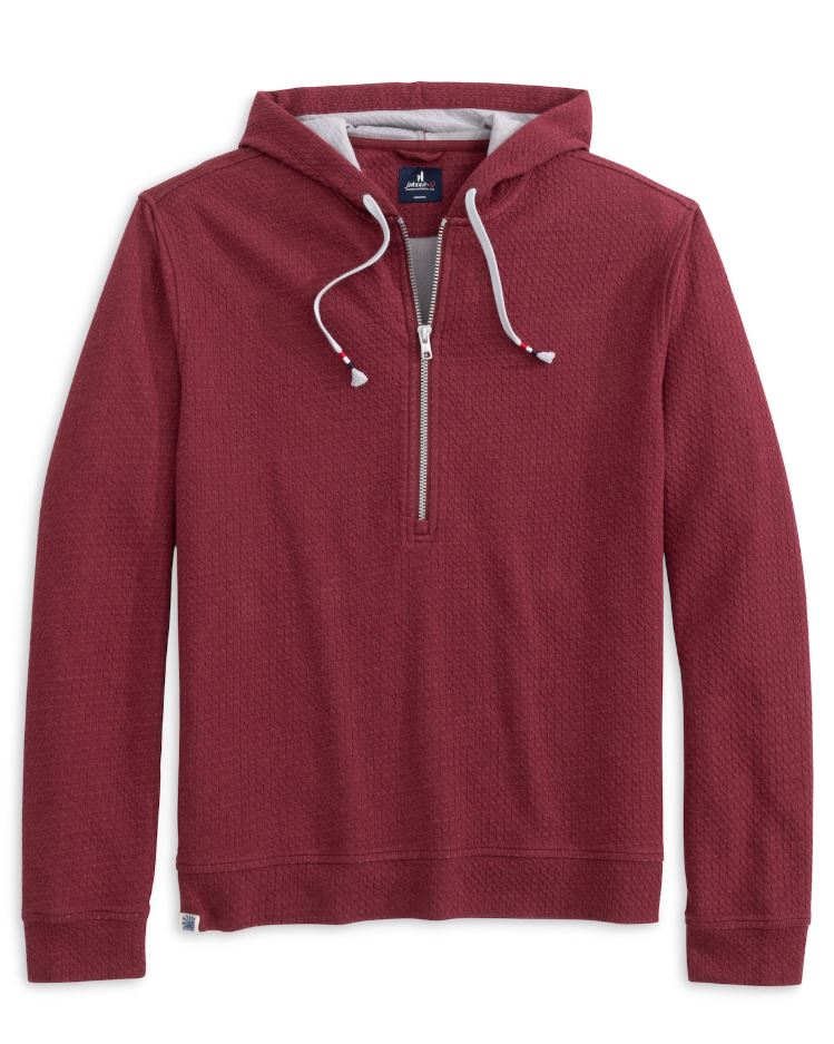 Johnnie-O Men's Zoeller Half Zip Hoodie Apparel Johnnie-O Malibu Red Small