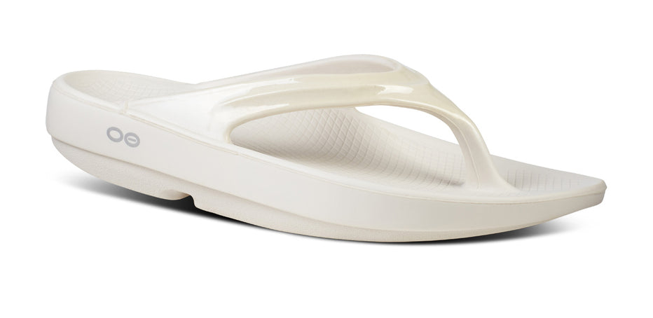 Oofos Womens Oolala Footwear OOFOS Ivory 6