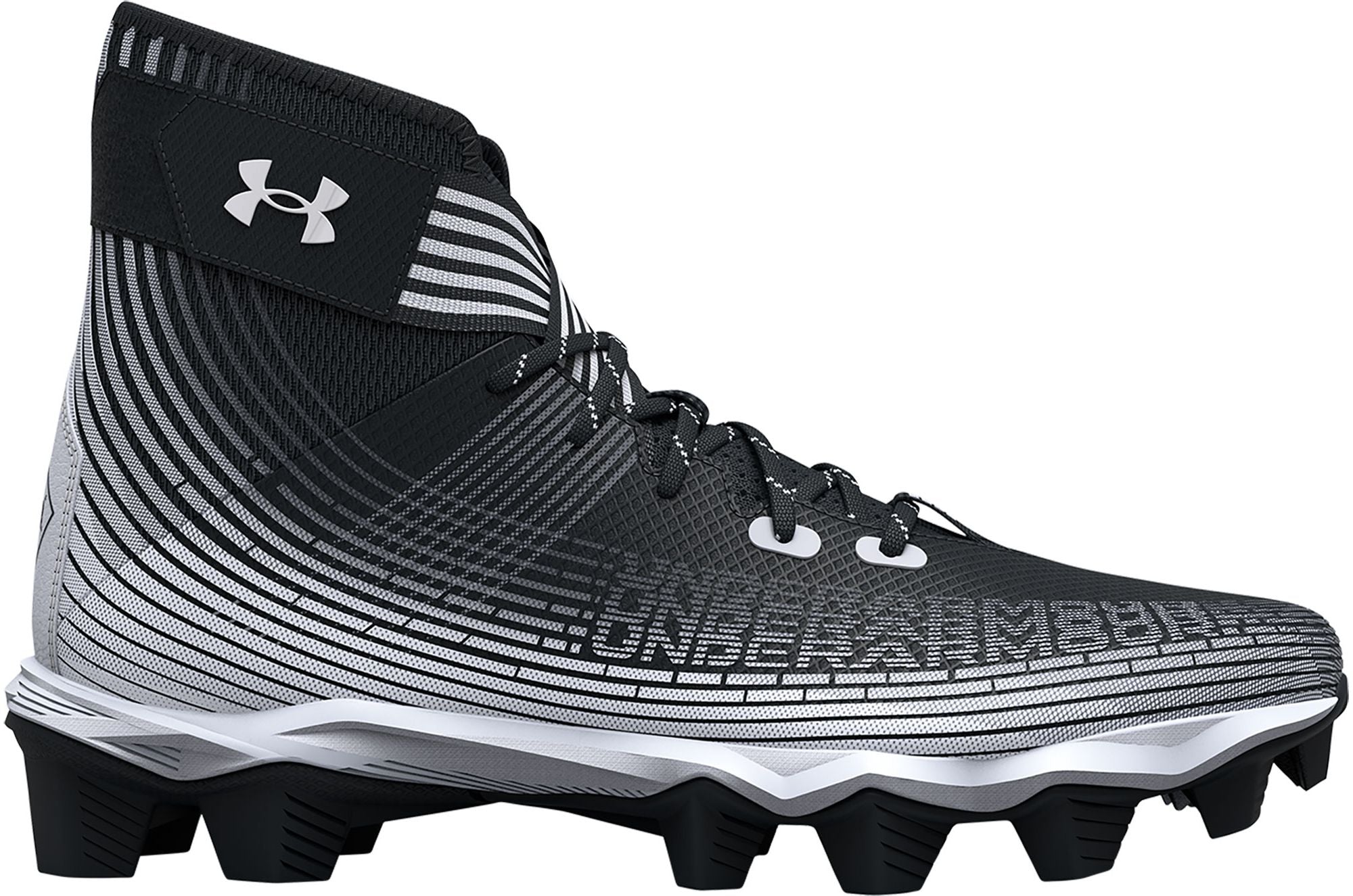 Under Armour Boys Ua Highlight Franchise Jr Football Cleats Footwear Under Armour Black/White/White-003 1