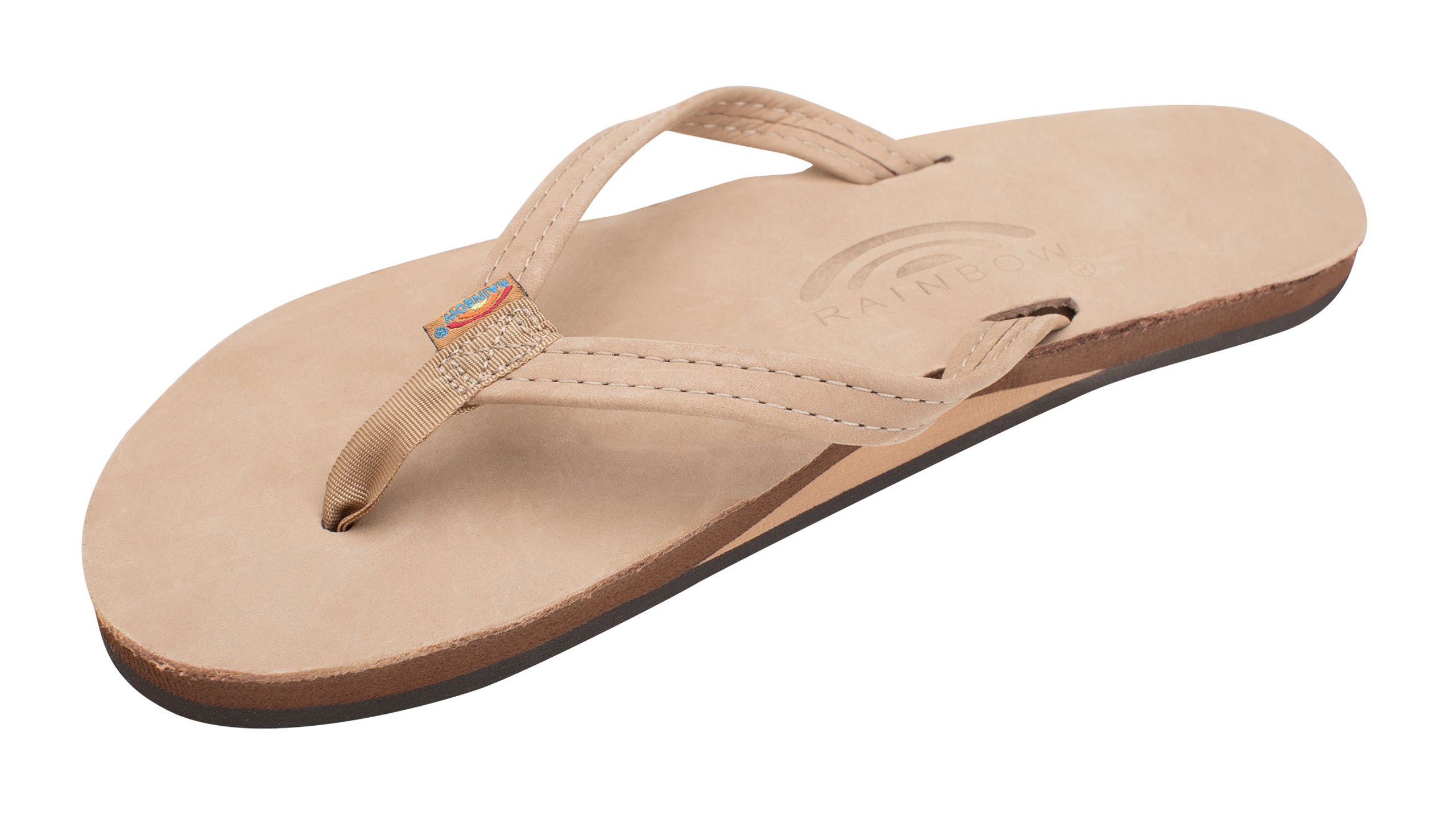Rainbow Womens Single Layer Thin Strap Sandal Footwear Rainbow Sandals Sierra Brown Small 5.5 - 6.5