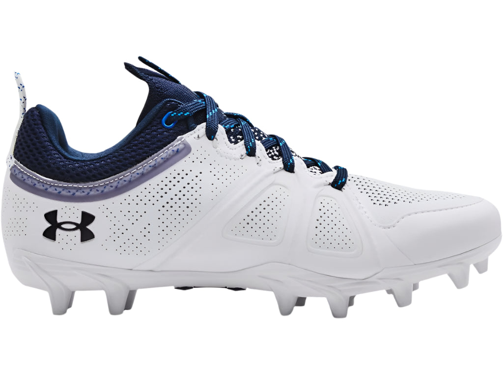 Under Armour Women's Glory MC Lacrosse Cleats Footwear Under Armour White/Midnight Navy/Midnight Navy-102 6