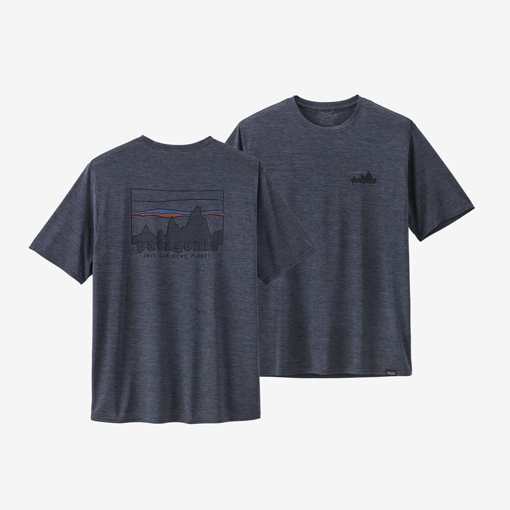 Patagonia Mens Capilene Cool Daily Graphic Shirt Apparel Patagonia '73 Skyline/Smolder Blue-SKYX Small