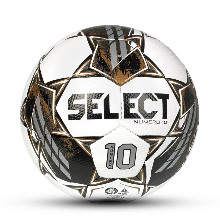 Select Numero 10 v22 Soccer Ball Equipment SELECT SPORT AMERICA White/Black/Gold 4