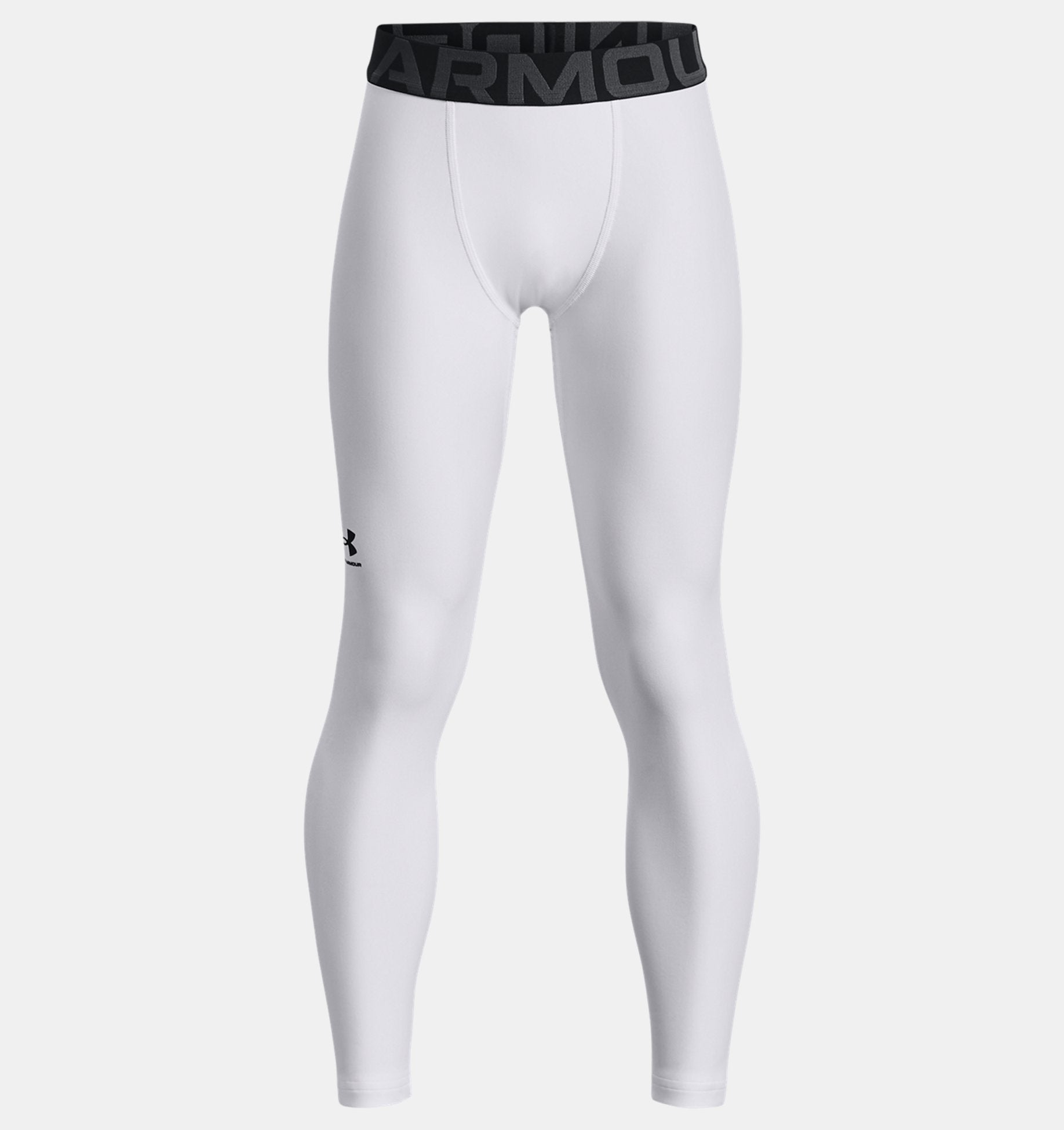 Under Armour Boys Heatgear R Armour Leggings Apparel Under Armour White-100 Youth Small