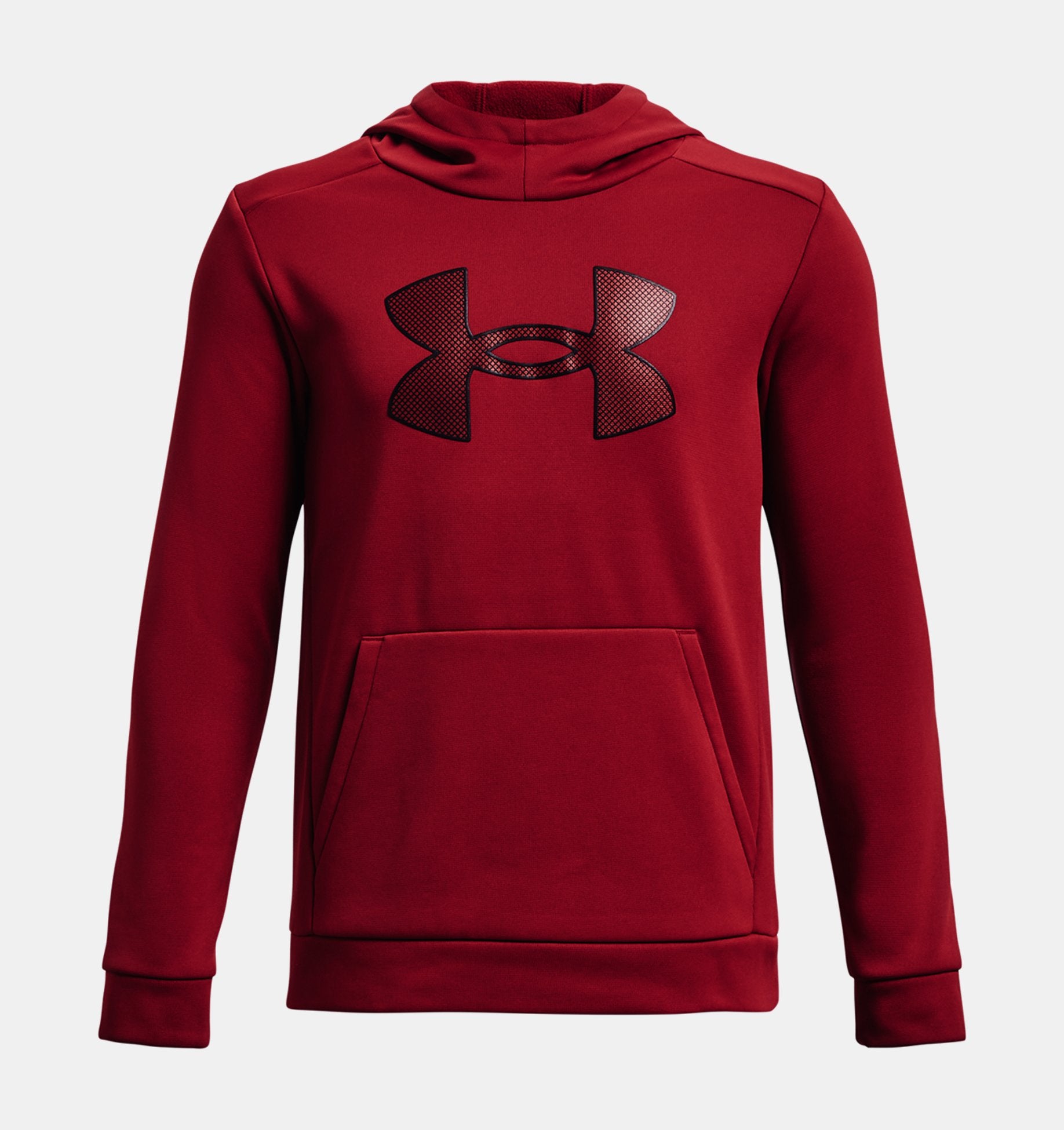 Under Armour Boys Armour Fleece Big Logo Hoodie Apparel Under Armour Stadium Red / Black-610 Small