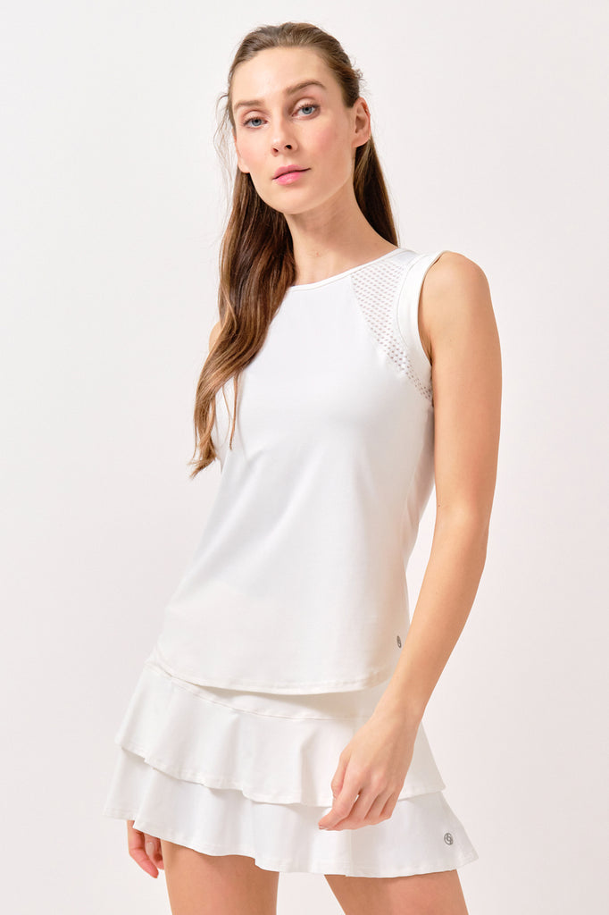 Lija Womens Elite Power Tank Apparel LIJA XSmall White