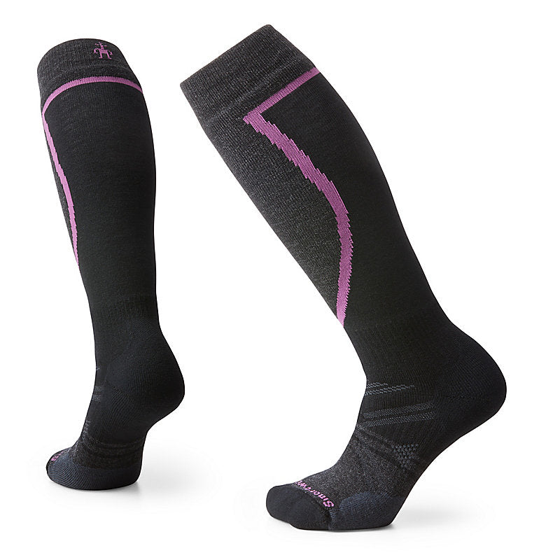 Smartwool Womens Ski Full Cushion Over The Calf Socks Apparel Smartwool Black-001 Small