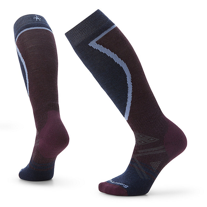 Smartwool Womens Ski Full Cushion Over The Calf Socks Apparel Smartwool Bordeaux-590 Small