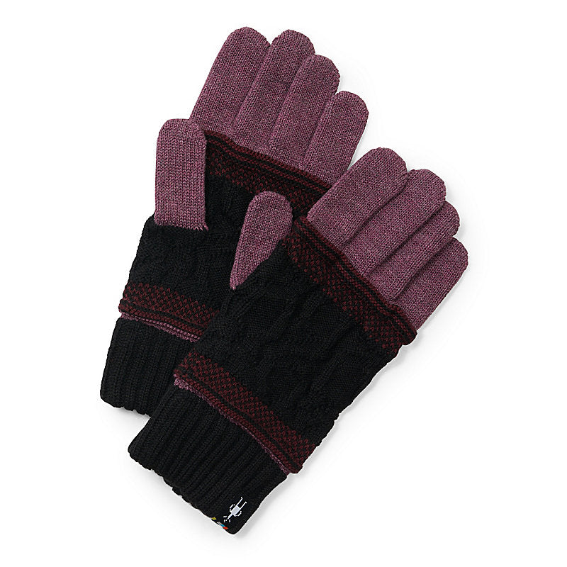 Smartwool Popcorn Cable Glove Accessories Smartwool Black Cherry-K17