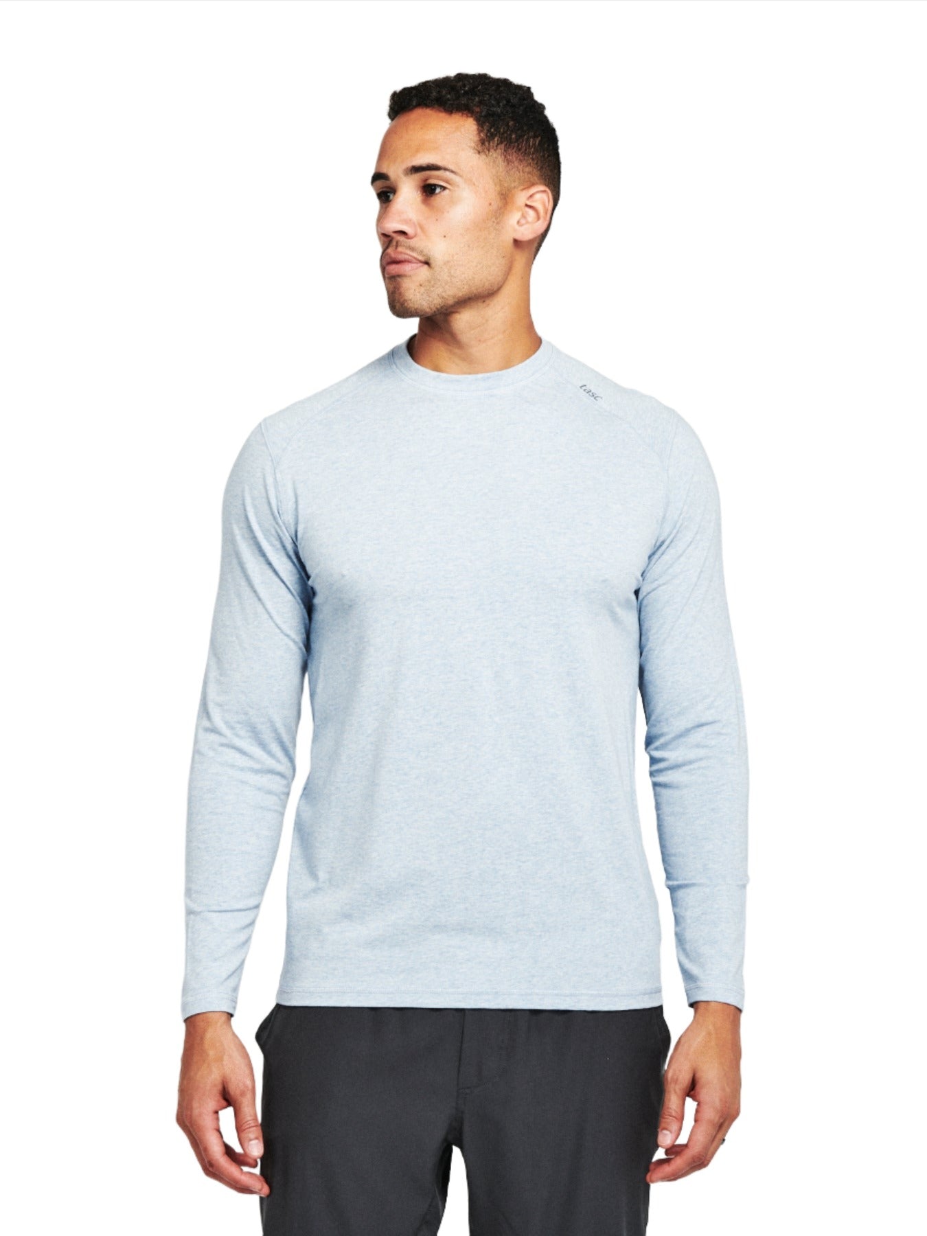 Tasc Men's Carrollton Long Sleeve Fitness T-Shirt Apparel Tasc Cloud Heather-453 Small