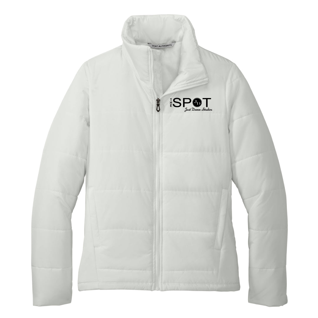 The Spot Dance Puffer Jacket Logowear The Spot Just Dance Ladies XS White