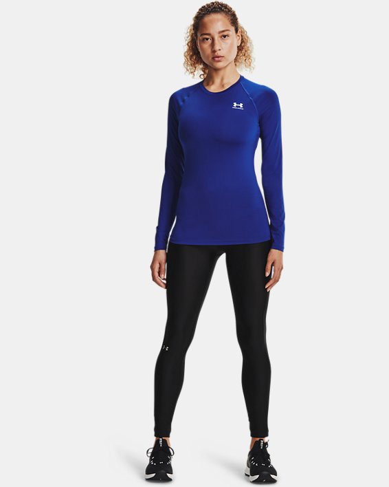Under Armour Women's Heatgear Armour Compression Long Sleeve Apparel Under Armour Royal-400 XSmall