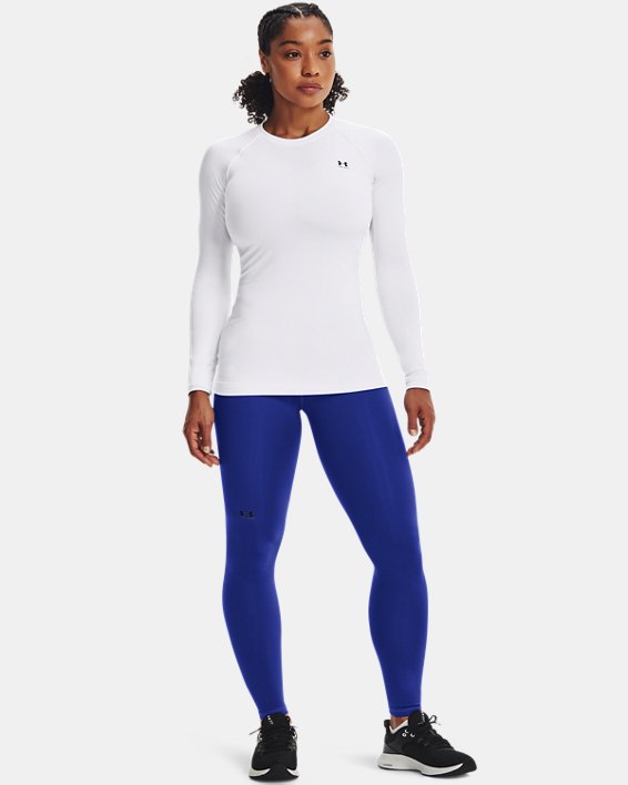 Under Armour Womens Coldgear Authentics Crew Apparel Under Armour White/Black-100 XSmall