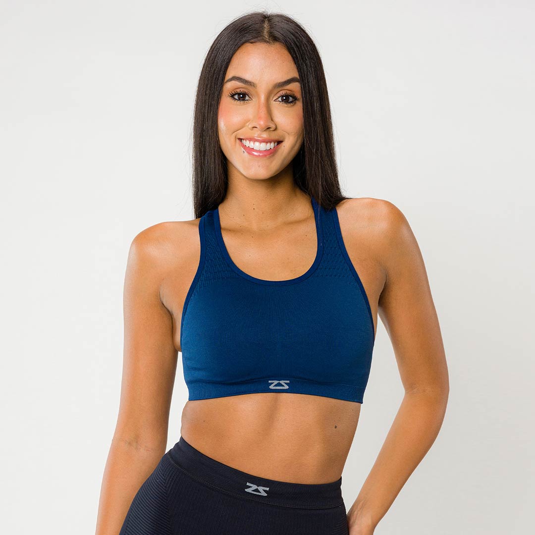Zensah Seamless Sports Bra Apparel Zensah Navy S/M