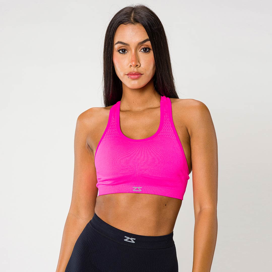 Zensah Seamless Sports Bra Apparel Zensah Neon Pink S/M