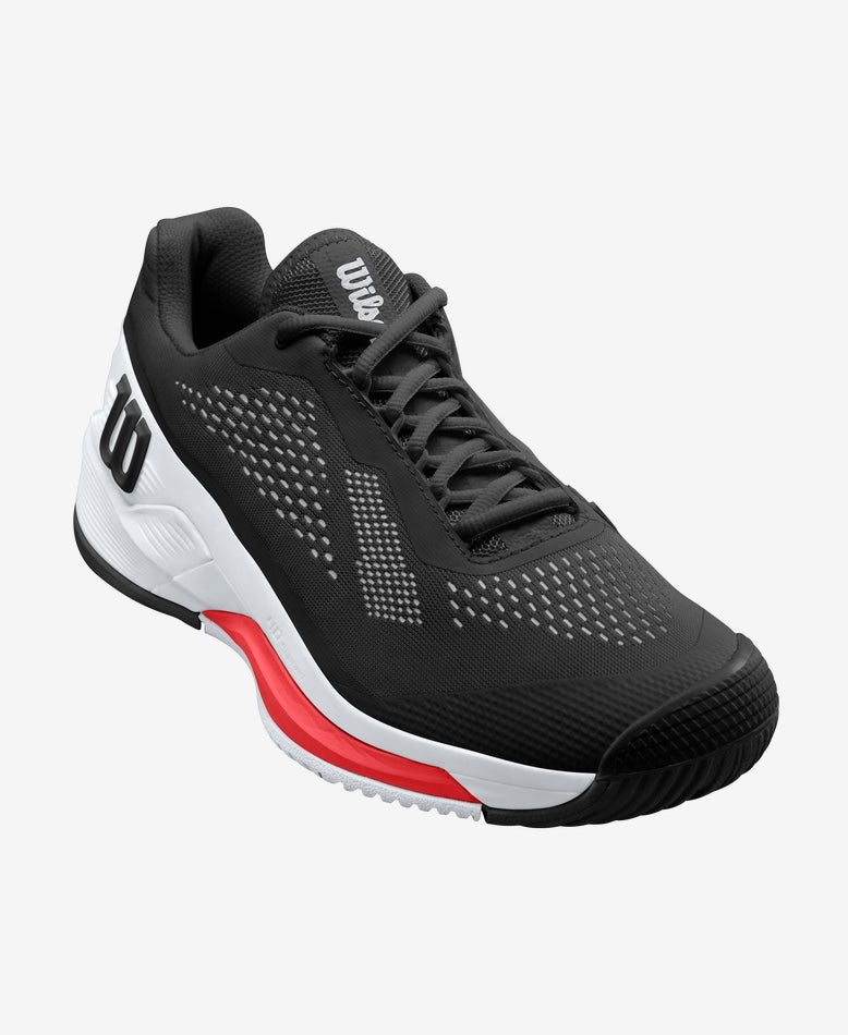 Wilson Men's Rush Pro 4.0 Footwear Wilson Black/White/Poppy Red 8