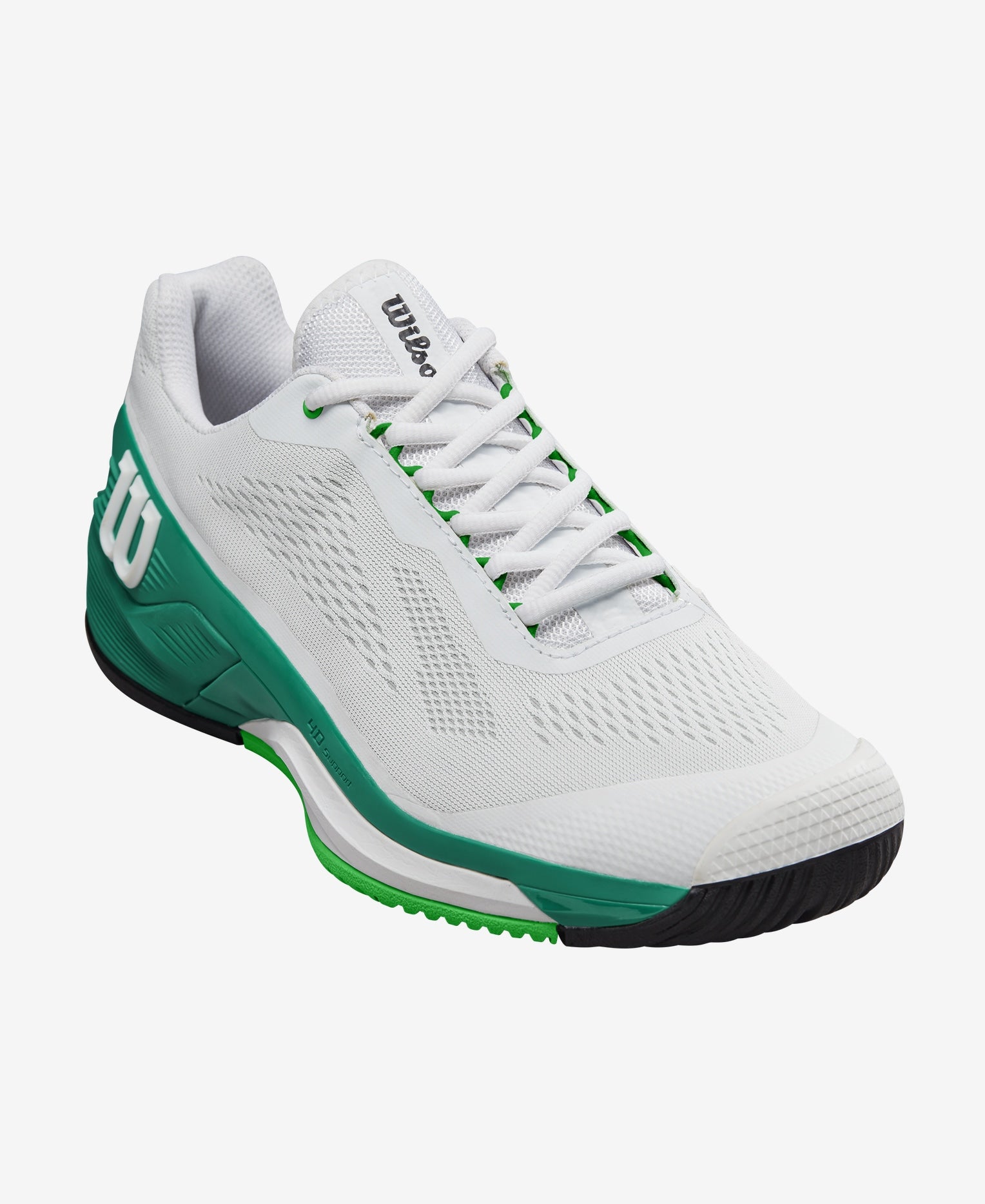 Wilson Men's Rush Pro 4.0 Footwear Wilson White/Bosphorus/Classic Green 8