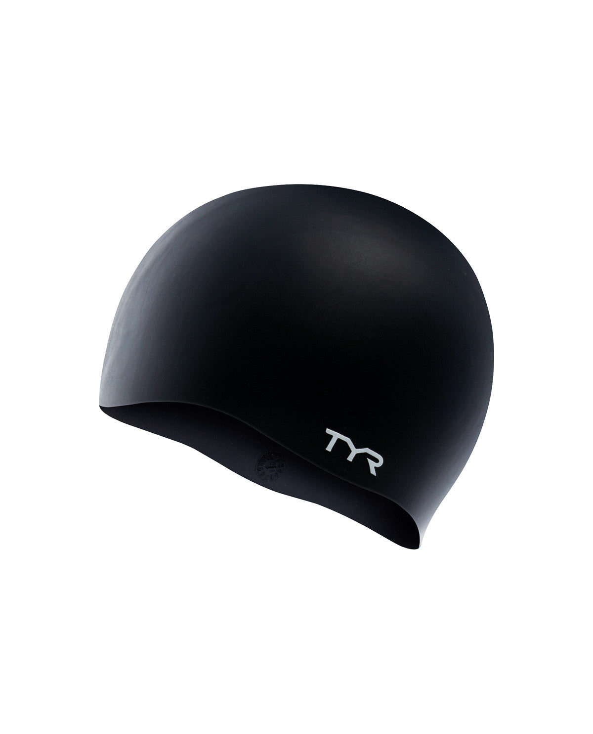 TYR Wrinkle-Free Junior Silicone Swim Cap Equipment TYR Black