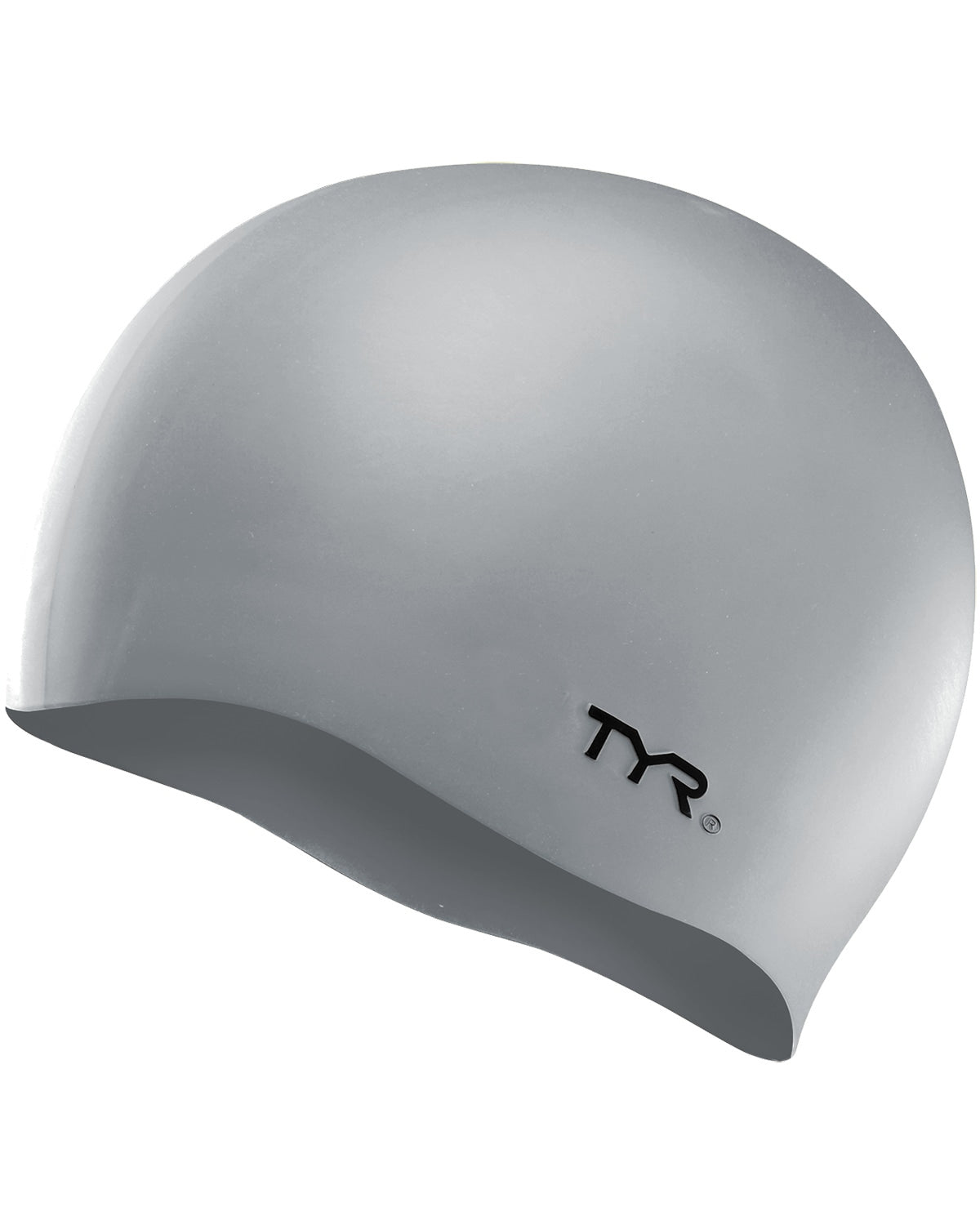 TYR Wrinkle-Free Silicone Swim Cap Equipment TYR Silver
