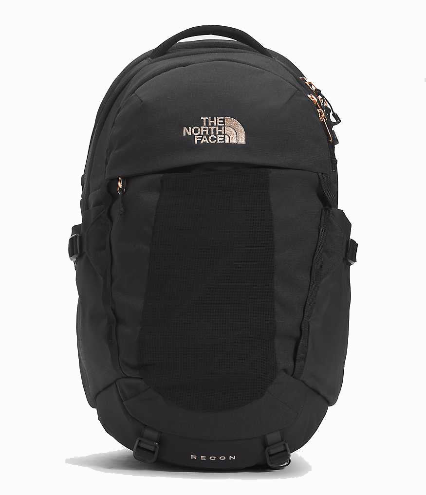 The North Face Women's Recon Backpack Accessories North Face TNF Black Heather/Burnt Coral Metallic-WBW