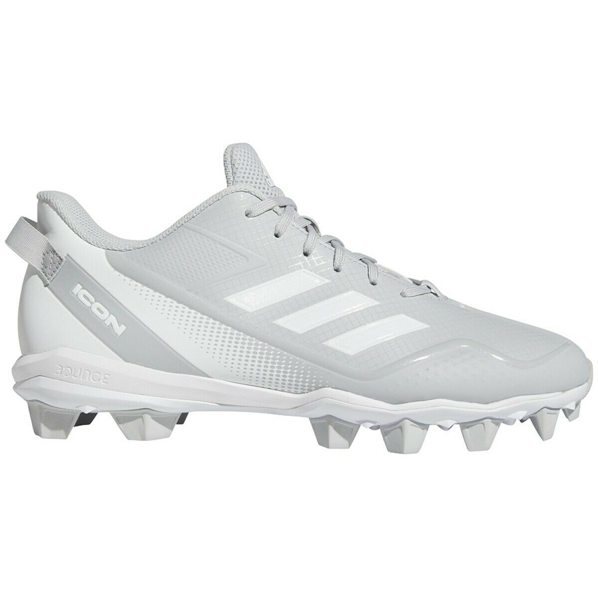 adidas Men's Icon 7 MD Baseball Cleats Footwear Adidas Team Light Grey/Footwear White/Footwear White-FY4433 6.5