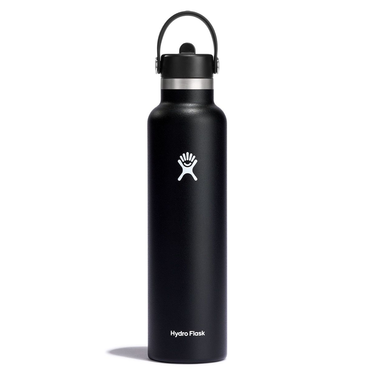 Hydro Flask 24 oz Standard Mouth with Flex Straw Cap Accessories Hydro Flask Black