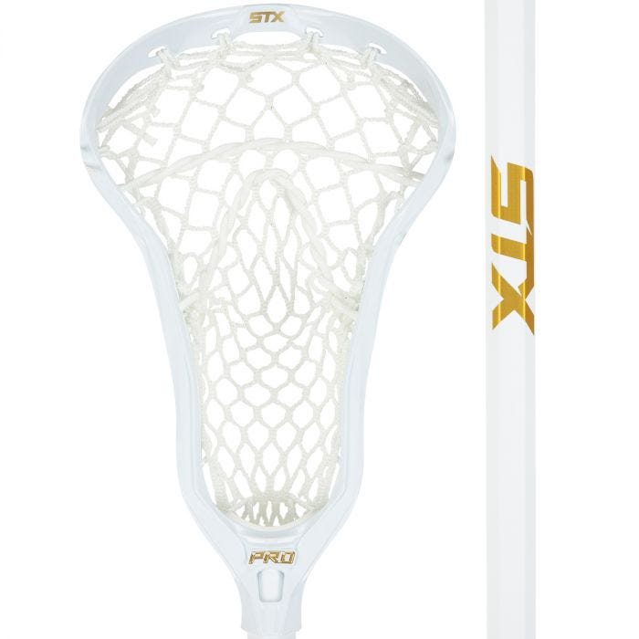 STX Crux Pro Elite Women's Complete Lacrosse Stick Equipment STX, INC White/Gold