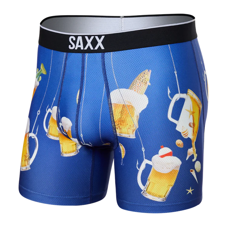 Saxx Mens Volt Boxer Brief Apparel SAXX Fresh Catch Small