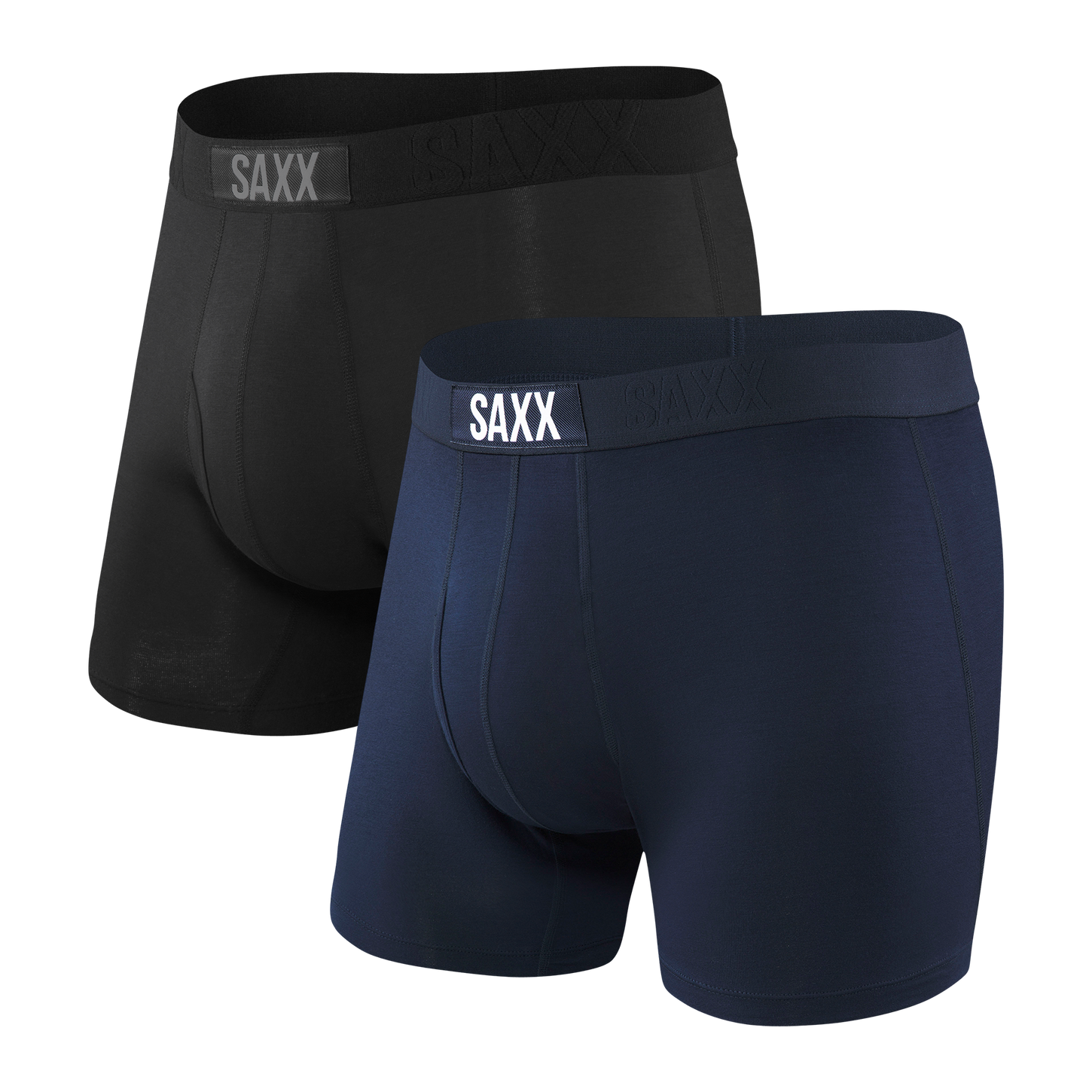 Saxx Mens Ultra Boxer Brief 2 Pack Apparel SAXX Black/Navy Small