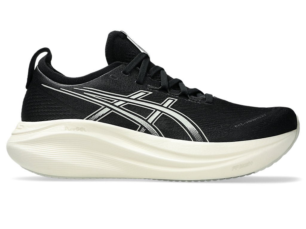 ASICS Men's Gel-Nimbus 27 Footwear ASICS Black/Lake Grey-002 7.5 Medium-D