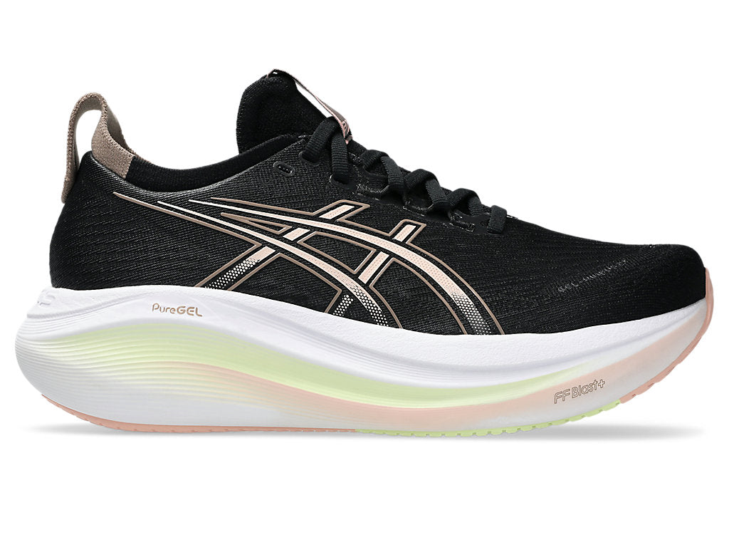 ASICS Women's Gel-Nimbus 27 Footwear ASICS Black/Breeze-003 6 Medium-B