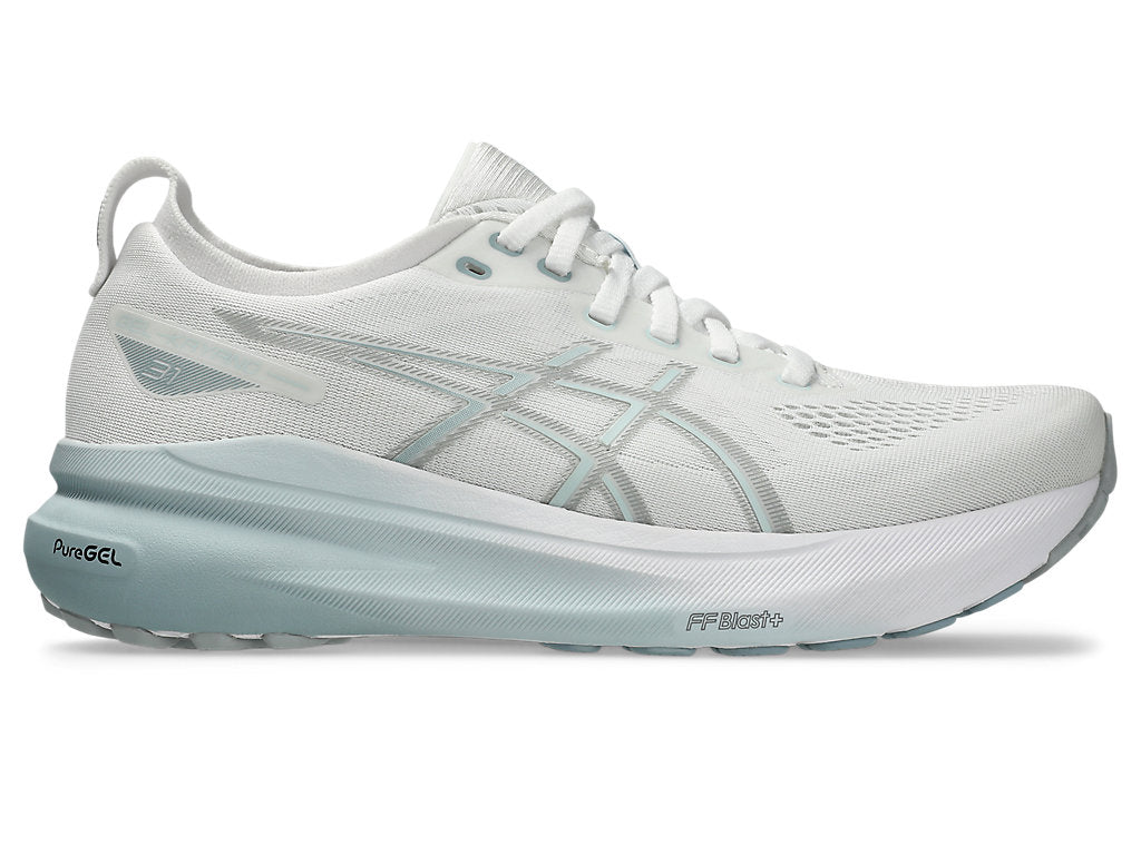 Asics Women's Gel-Kayano 31 Footwear ASICS White/Dolphin Grey-100 6 Medium-B