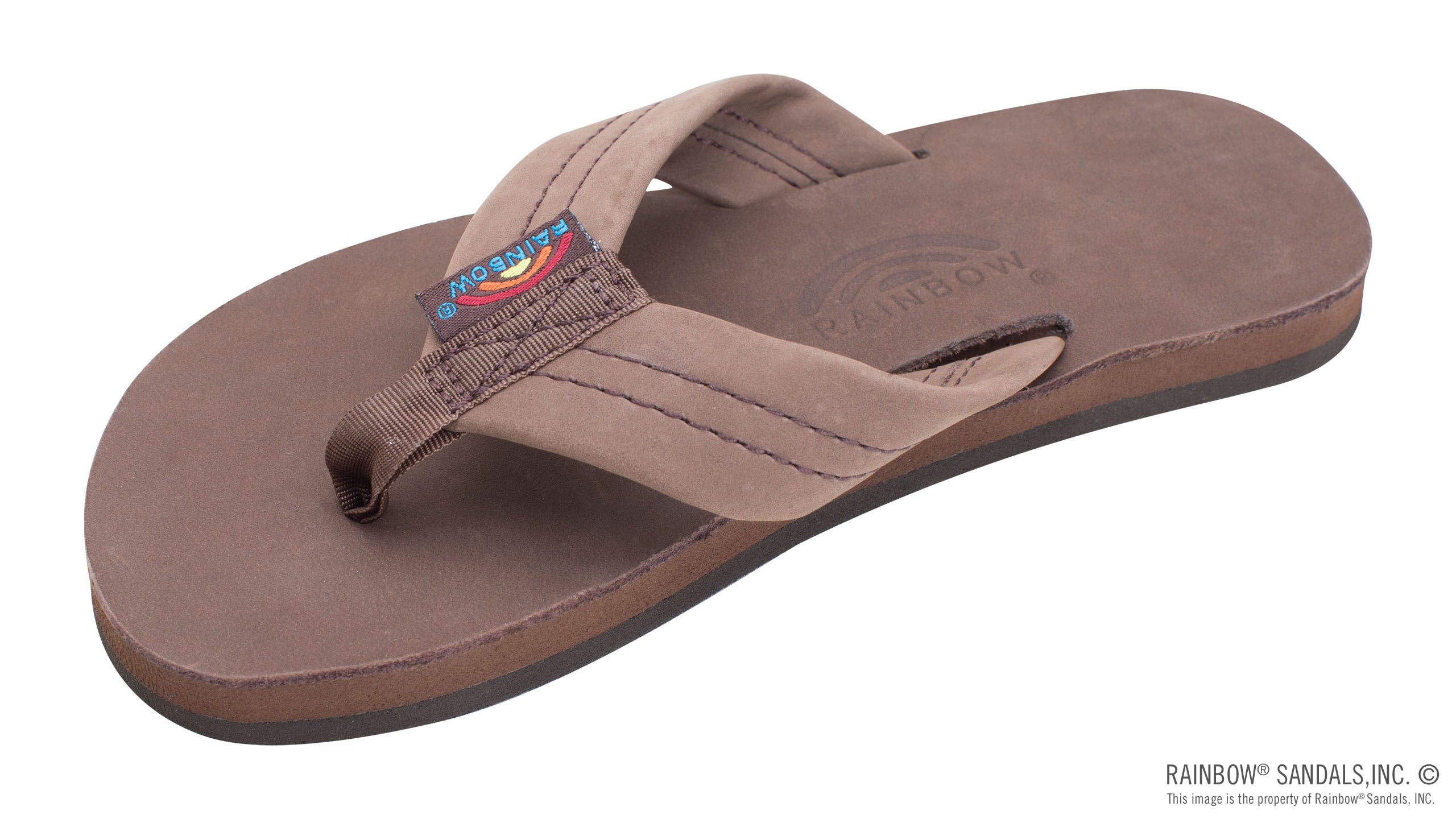 Rainbow Kids' Premier Leather 1" Strap Sandal Footwear Rainbow Sandals Expresso 13/1