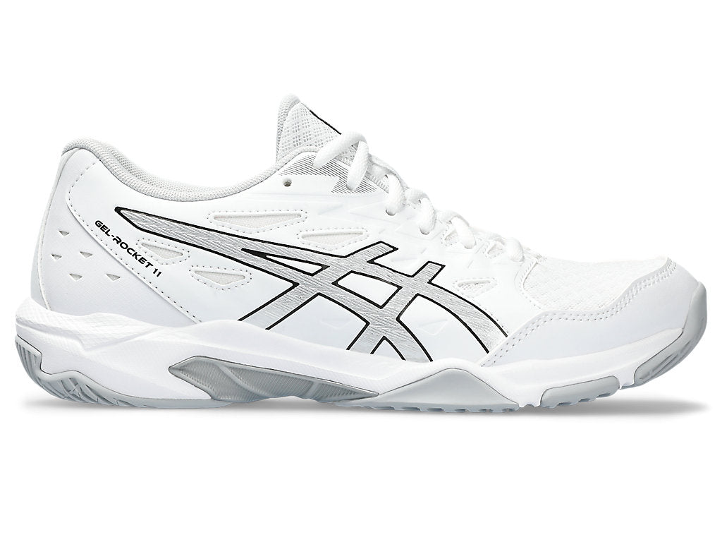 Asics Womens Gel Rocket 12 Footwear ASICS White/Pure Silver-101 6.5 