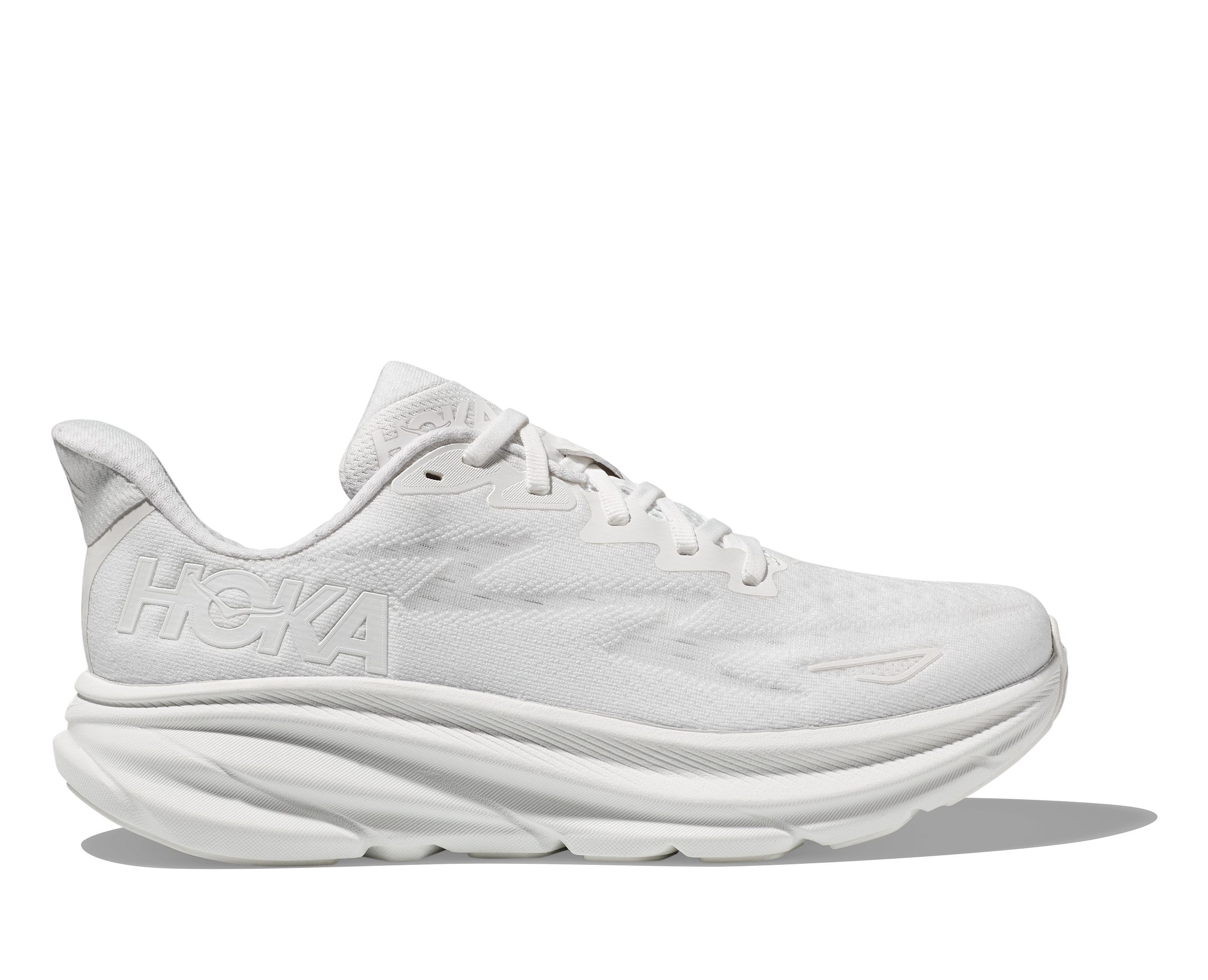 Hoka Women's Clifton 9 Footwear Hoka One One White/White-WWH 6 Medium
