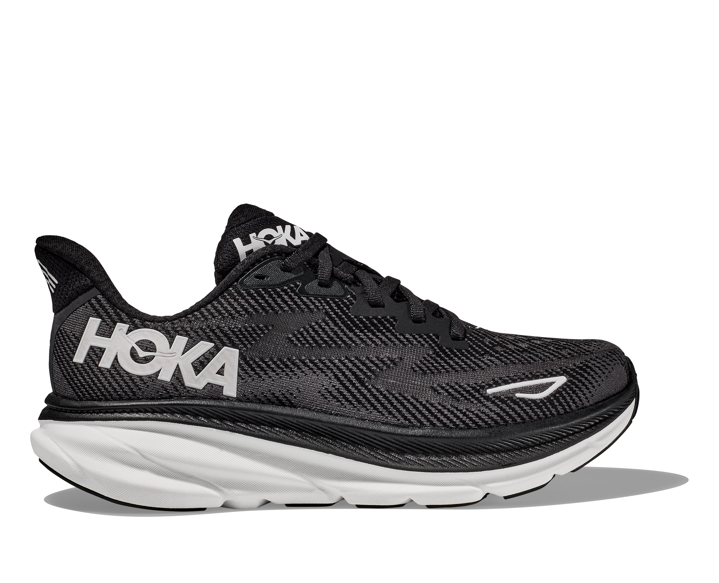 Hoka Women's Clifton 9 Footwear Hoka One One Black/White-BWHT 6 Medium