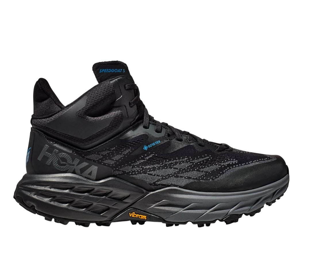 Hoka Men's Speedgoat 5 Mid GTX Footwear Hoka One One Black/Black-BBLC 8 