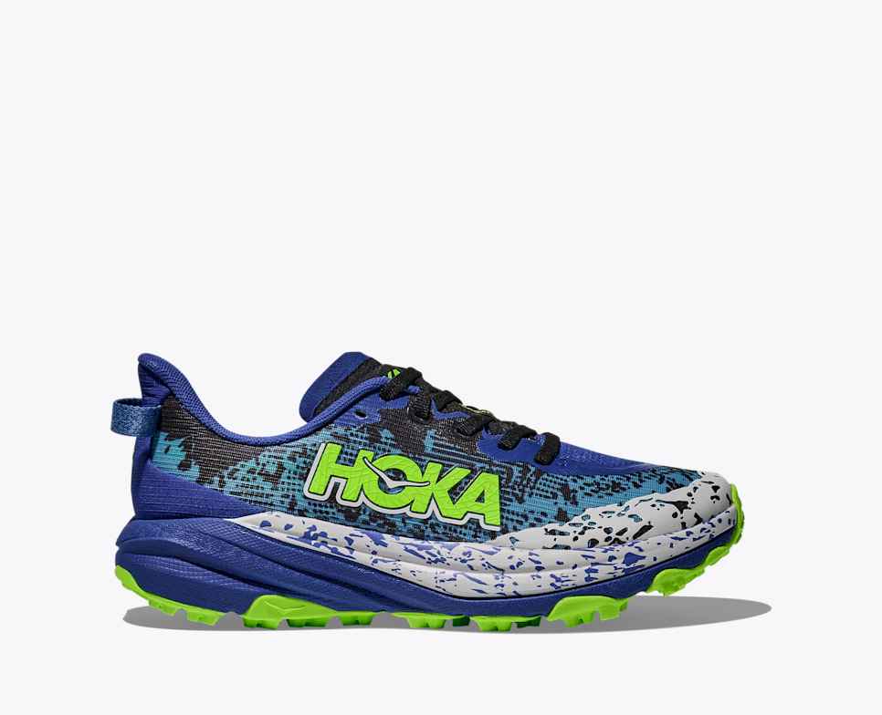 Hoka Kids' Speedgoat 6 Footwear Hoka One One Night Sky/Neon Lime-NYN 3.5
